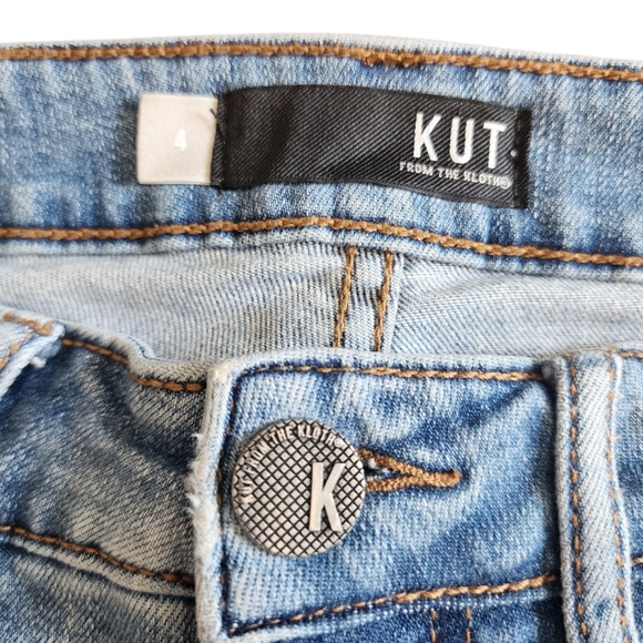 Kut From The Kloth Elizabeth Fab Ab High Rise Crop Straight Size 4 - Picture 7 of 9